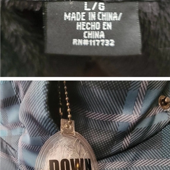 A.N.A. Down Puffer Plaid Winter Jacket Women's Size Large (No hood) - Picture 5 of 5